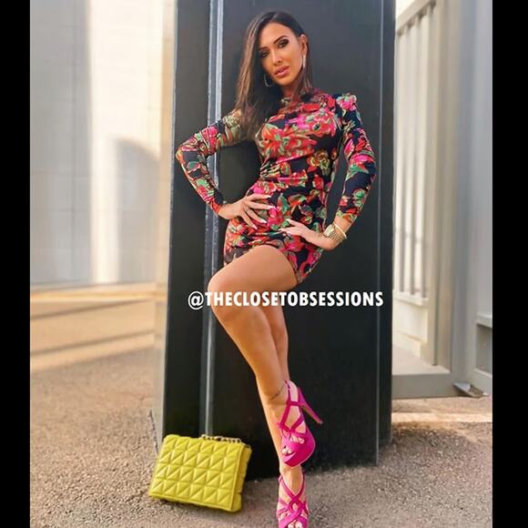 ZARA Blogger Fave Fitted Floral Mini Dress NWT | Size XL - Picture 14 of 16